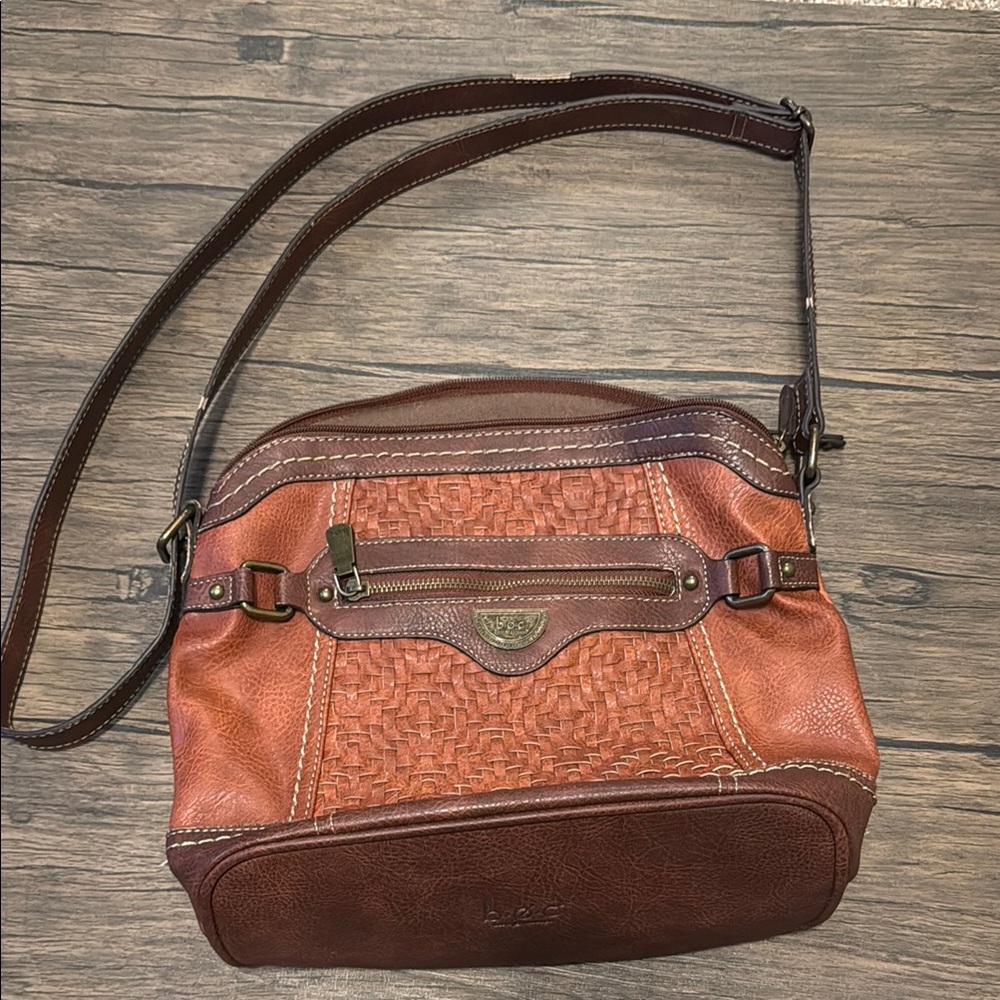 BOC Born Concepts Woven Vegan Leather Shoulder Bag
